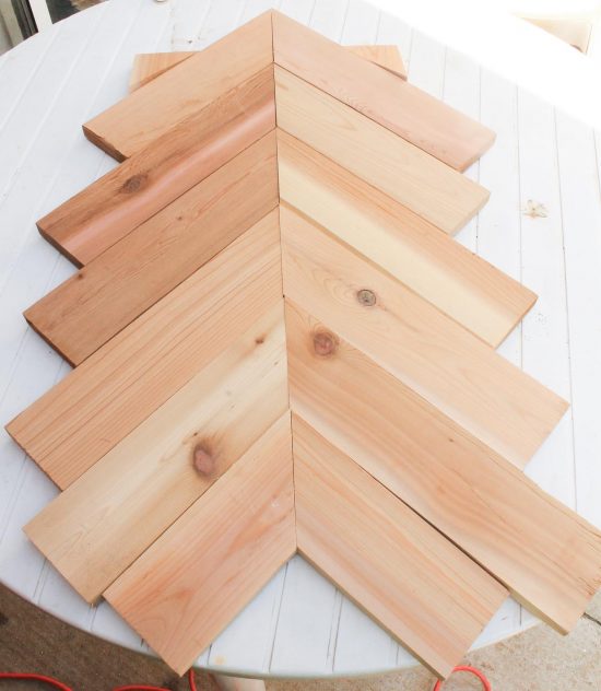 DIY Chevron Planter Stand