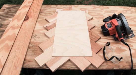 DIY Chevron Planter Stand