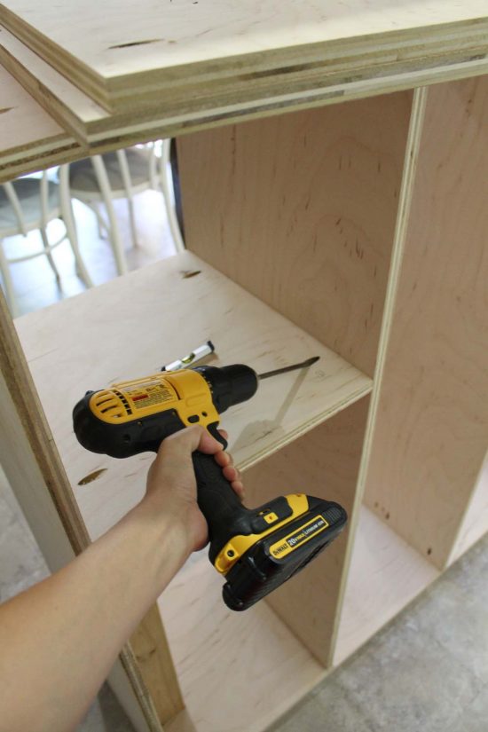 DIY Office Storage Cabinet Bookcase