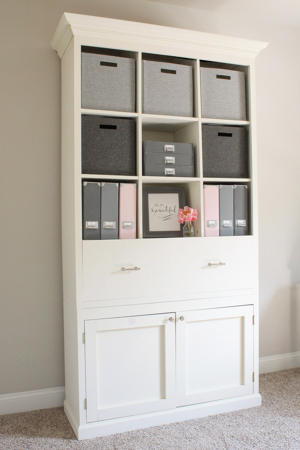 DIY Office Storage Cabinet Bookcase