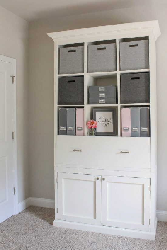 DIY Office Storage Cabinet Bookcase