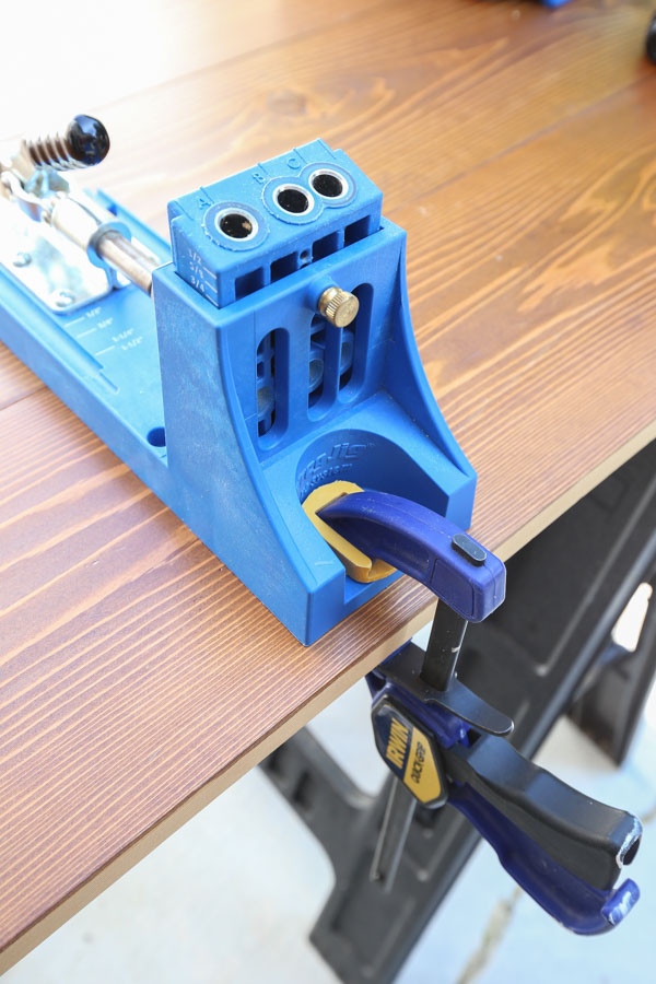 Kreg Jig clamped to work surface