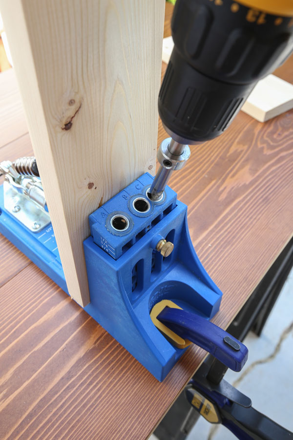 Drill pocket holes into wood with a Kreg Jig