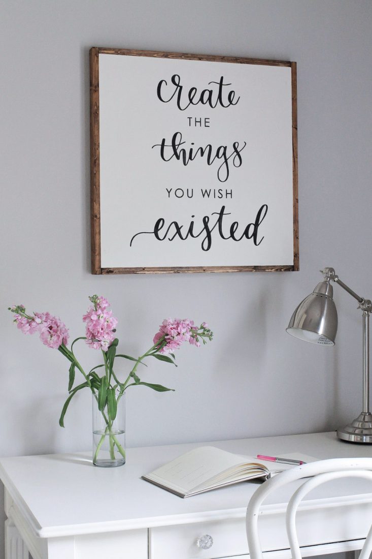 How to Make a DIY Wood Sign & Free Printable! - Angela Marie Made