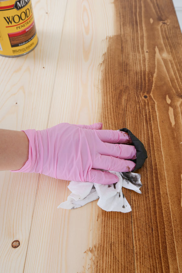 how to stain wood and stain a table top