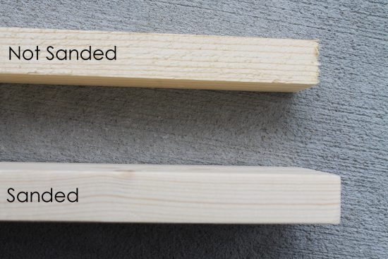 Sanded wood versus non sanded wood