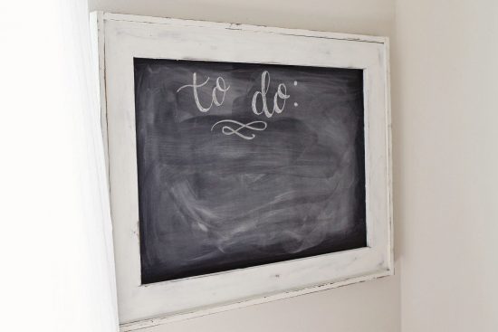 Office Chalkboard Makeover with Milk Paint