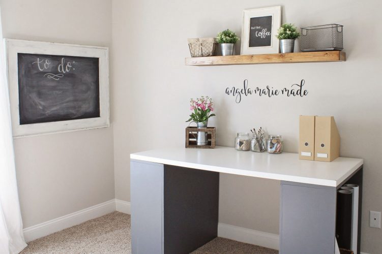 Rustic Chic Home Office Makeover