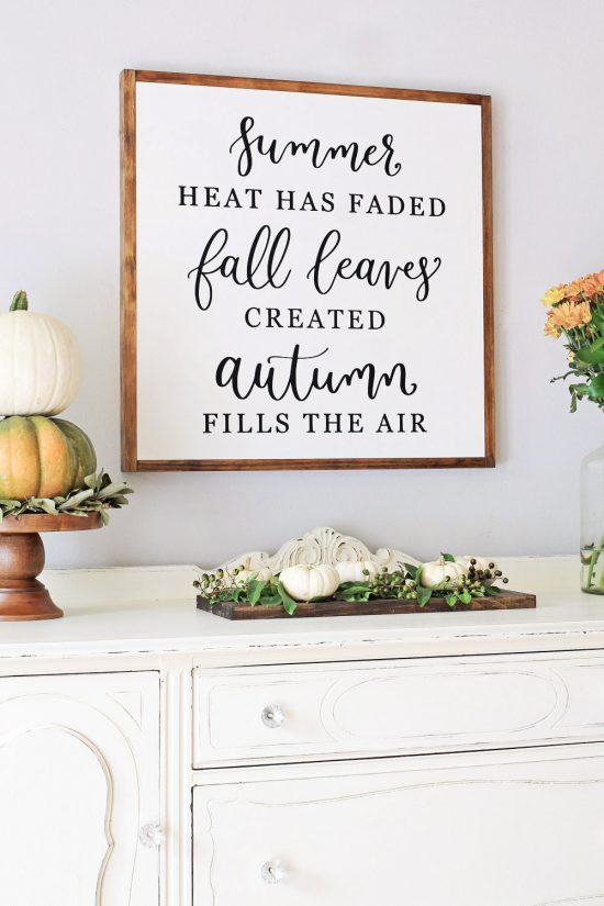 Fall Dining Room Sideboard Decor