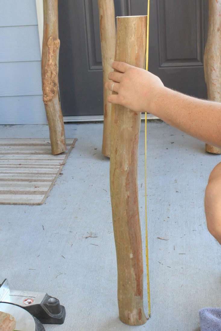 Rustic Tree Branch Desk DIY Angela Marie Made