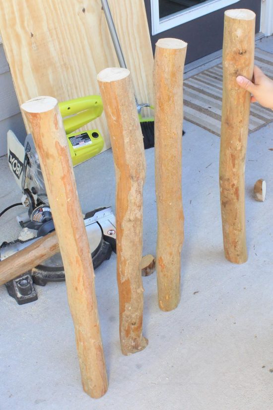 Rustic Tree Branch Desk DIY