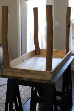 Rustic Tree Branch Desk DIY - Angela Marie Made