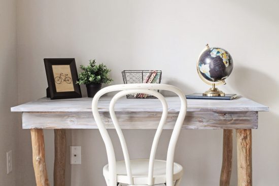 Rustic Tree Branch Desk DIY