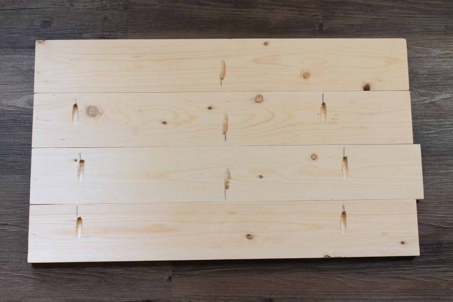Assembling DIY wood bar cart bottom tray together with Kreg screws and pocket holes