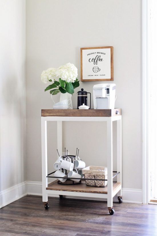Coffee Bar Cart Diy And Styling