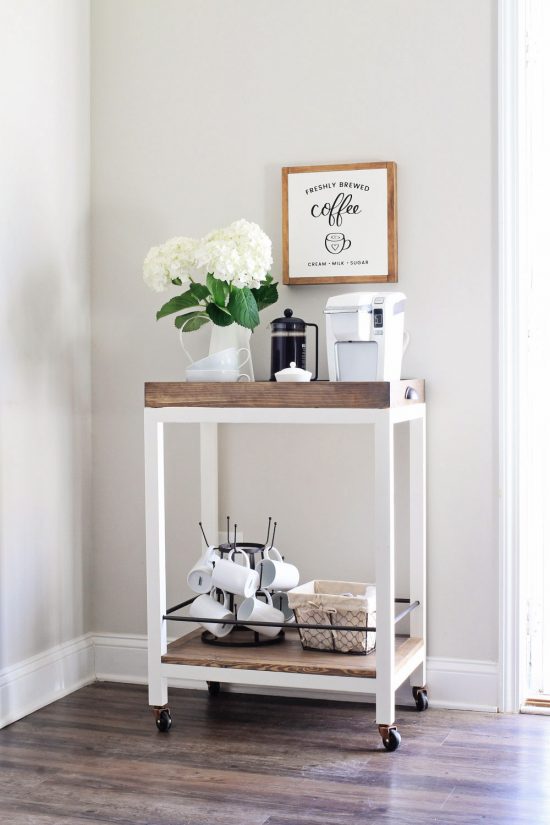 Coffee Bar Cart DIY