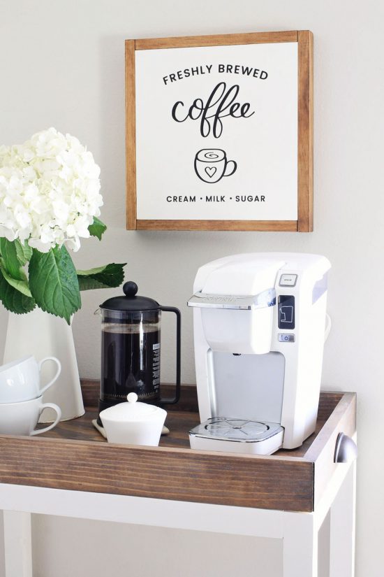 Coffee Bar Cart DIY