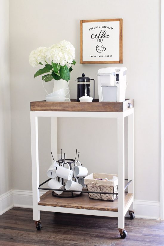 Coffee Bar Cart DIY