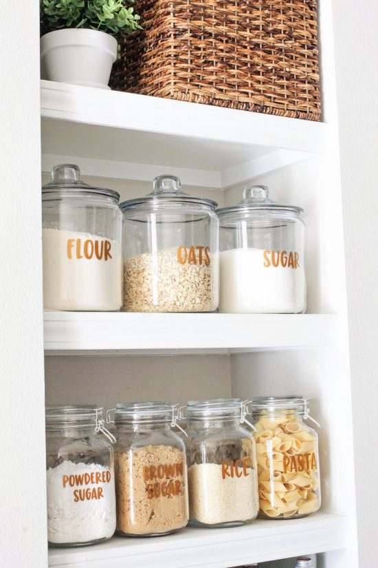 Open Pantry Shelves And Free Pantry Labels Printable Angela