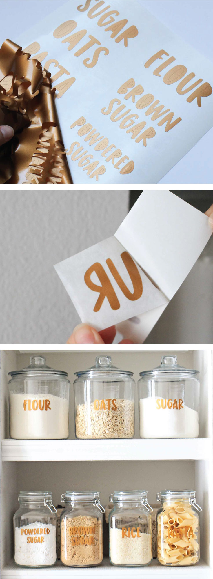 How to make pantry label decals and stickers