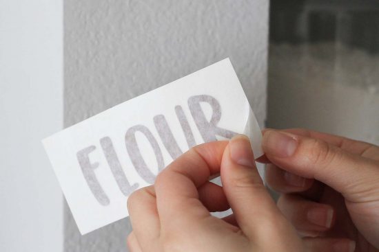 How to make pantry label decals