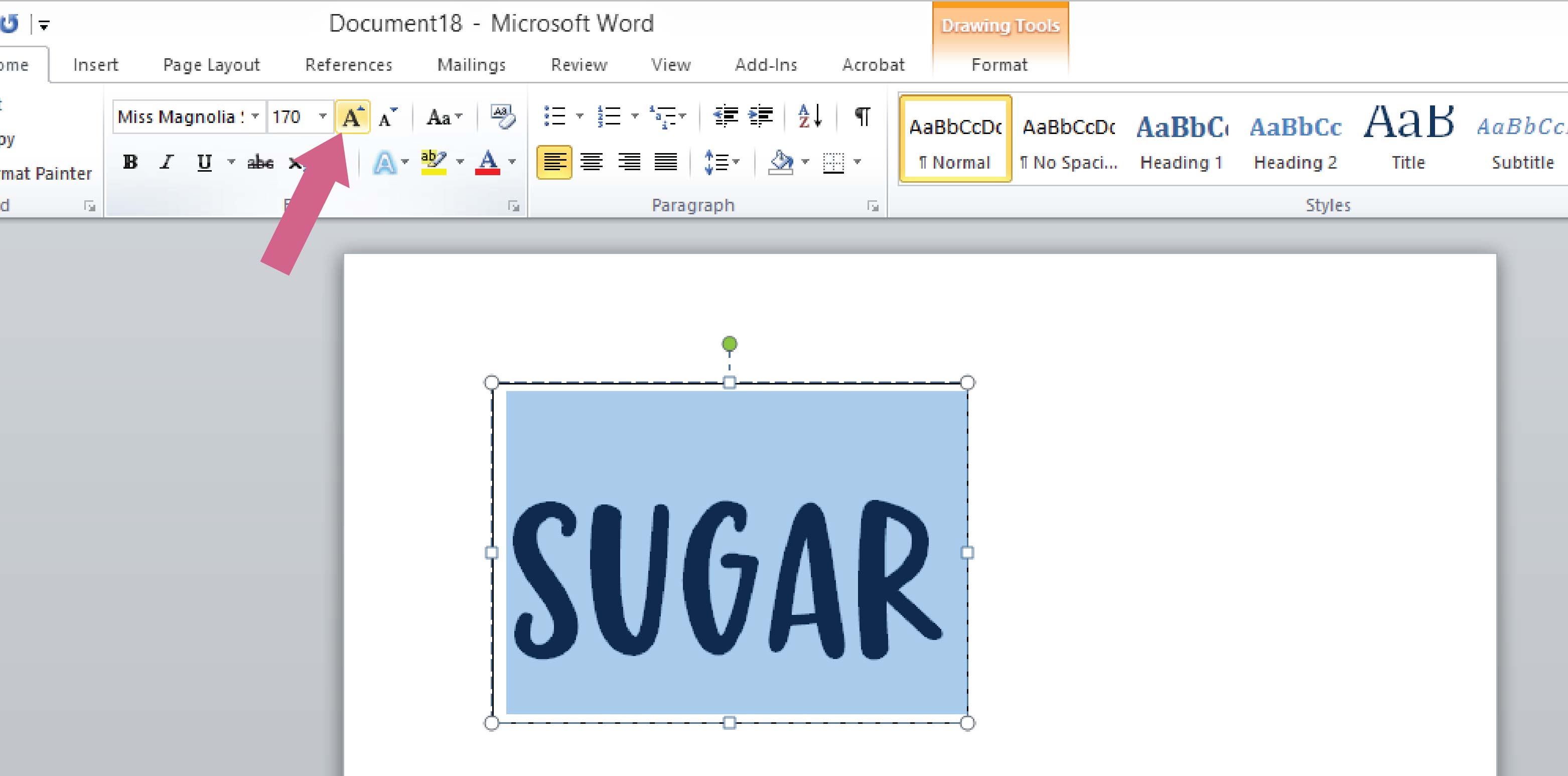 How to make custom font pantry labels in Microsoft Word