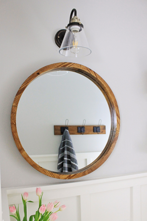 Round Wood Mirror DIY