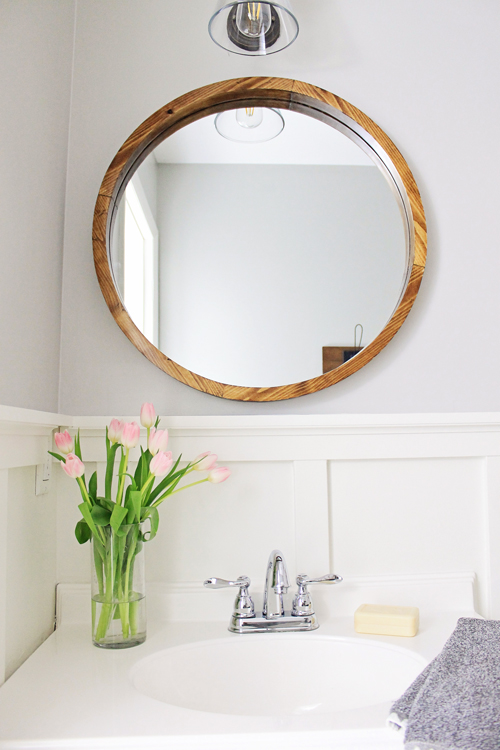 Round Wood Mirror DIY