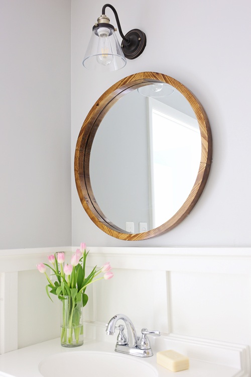 Round Wood Mirror DIY