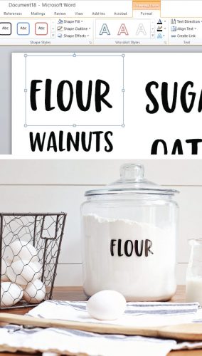 How To Make Custom Font Pantry Labels In Microsoft Word Angela