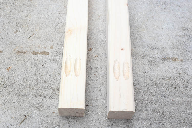 add pocket holes to bottom of vertical planter stand boards