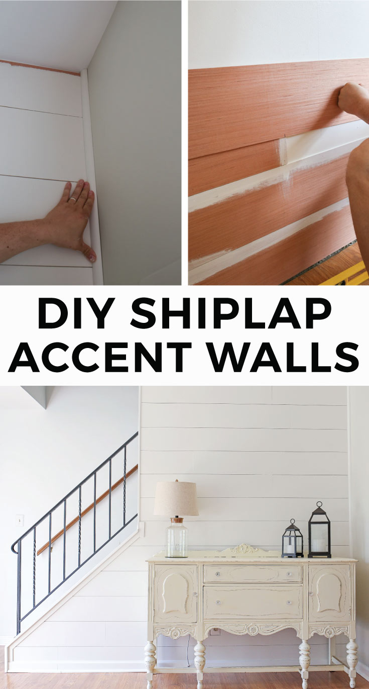 DIY Shiplap Accent Walls
