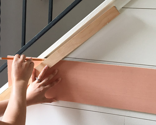 Shiplap Staircase Accent Wall