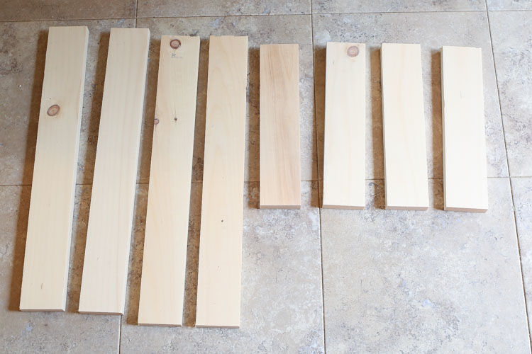 Assembling cut wood for TV stand doors