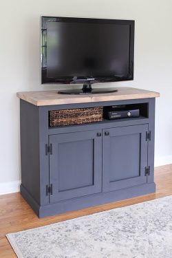 DIY Rustic TV Stand Angela Marie Made   DIY Rustic TV Stand Media Console IMG 5270 250x375 