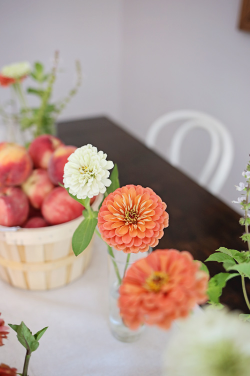 Peach Summer Tablescape