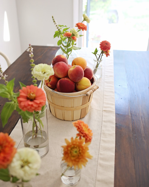 Peach Summer Tablescape