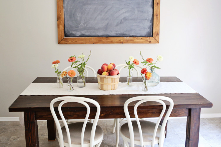 Peach Summer Tablescape