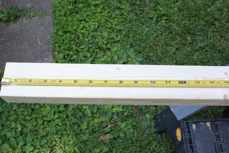 measuring 2x3 side pieces