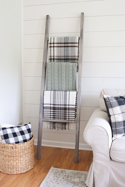 Easy DIY Blanket Ladder - Angela Marie Made