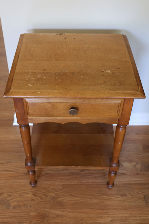 Side Table Makeover with Black Paint