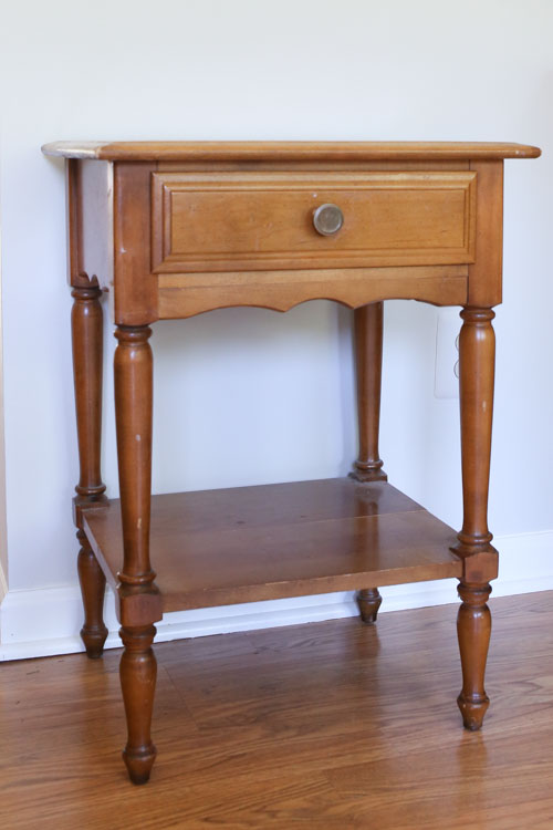 Side Table Makeover with Black Paint