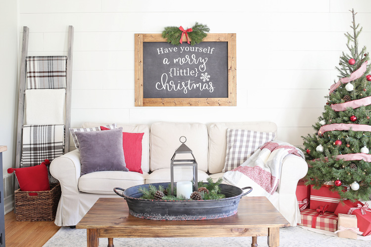 rustic christmas living room decor