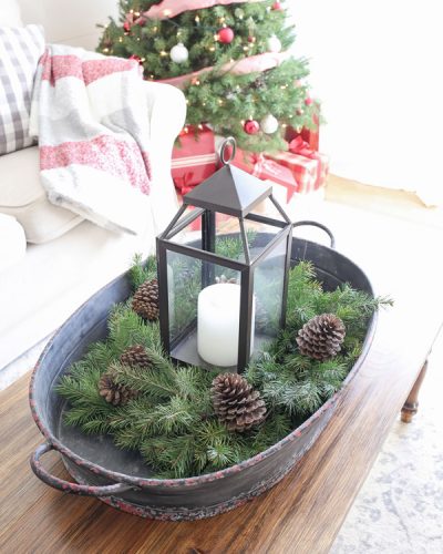 Rustic Christmas Living Room Decor - Angela Marie Made