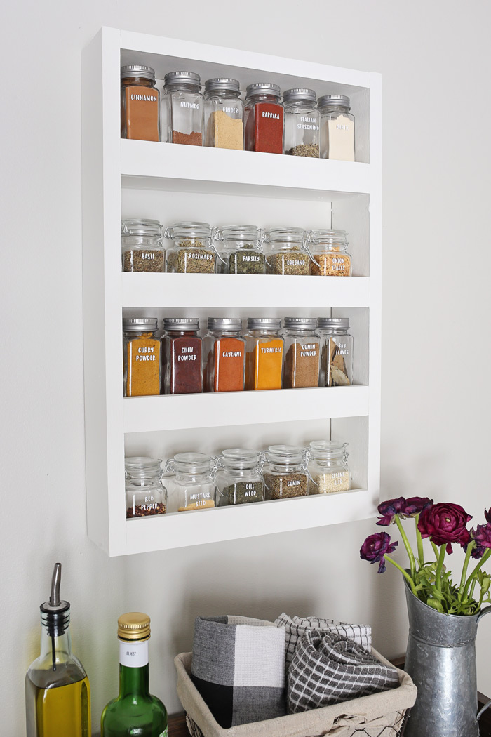 Diy Wall Spice Rack Angela Marie Made, Spice Cabinet Wall Mount
