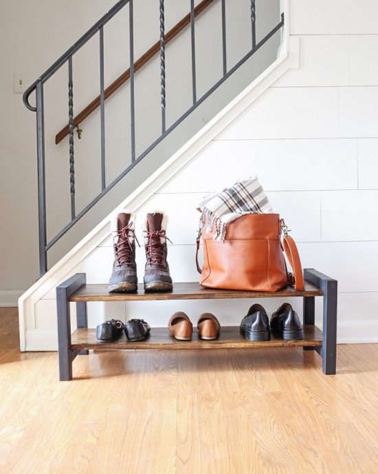 Entryway DIY Shoe Rack Angela Marie Made