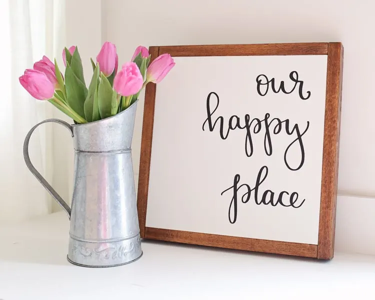 Being Happy Never Goes Out of Style ONE TIME USE Vinyl Stencil for Wood Sign