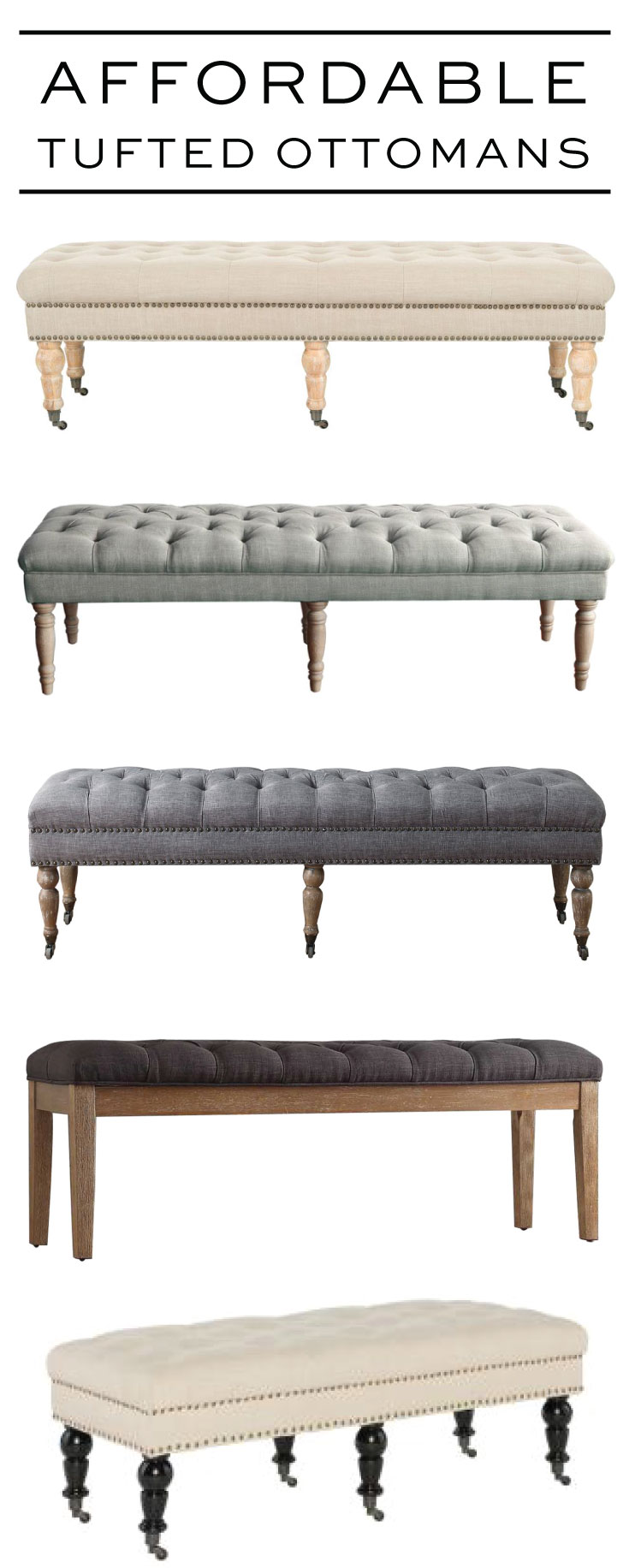 Affordable Tufted Ottomans