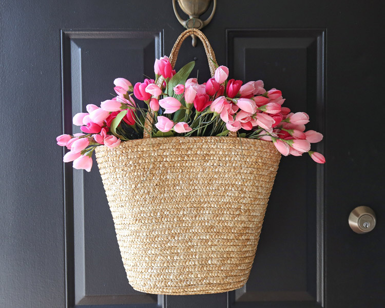 Easy Front Door Basket for Spring