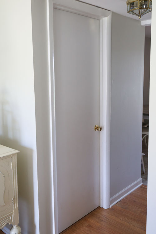 Old Door before DIY paneling